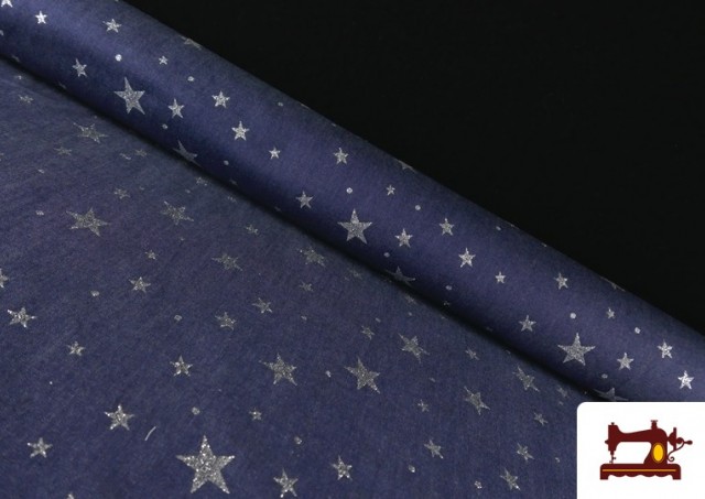 Tela Tejana Vaquera con Estrellas de Purpurina