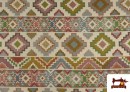 Venta de Tela de Gobelino Tejido Cenefas Beige 280 cm de Ancho
