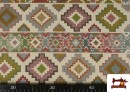 Comprar online Tela de Gobelino Tejido Cenefas Beige 280 cm de Ancho