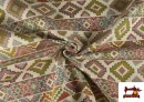 Venta online de Tela de Gobelino Tejido Cenefas Beige 280 cm de Ancho