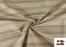 Comprar online Tela de Loneta Panamá Estampado de Rayas Diferentes color Tostado