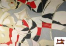 Venta de Tela Crep Saten Estampada Abstracta