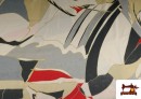 Comprar online Tela Crep Saten Estampada Abstracta