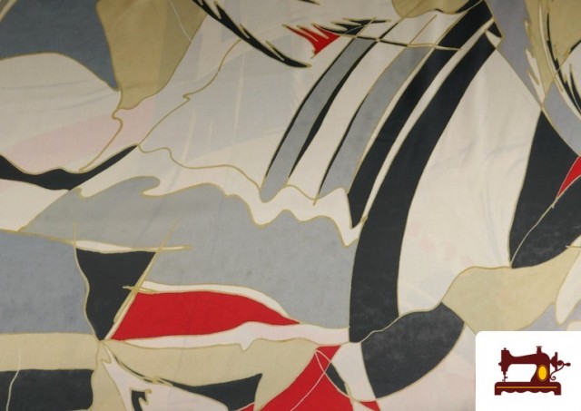 Comprar online Tela Crep Saten Estampada Abstracta
