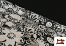 Tela de Gasa Con Estampado Floral