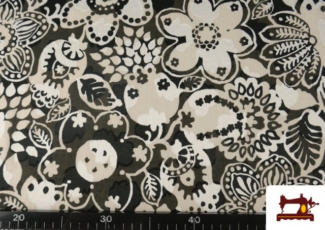 Comprar online Tela de Gasa Con Estampado Floral