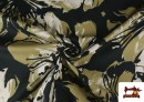 Comprar online Tela de Viscosa Estampado Floral Grande Caqui