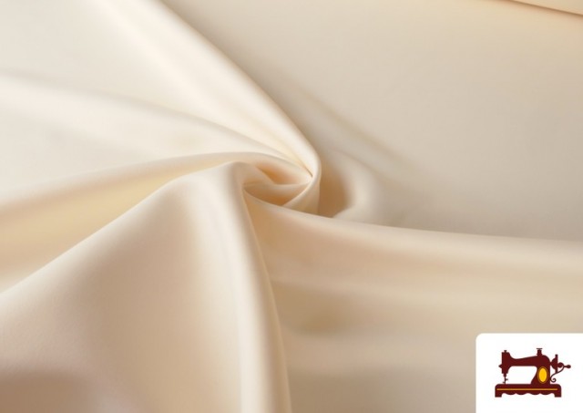 Comprar online Tela de Raso de Novia de Poliéster color Crema