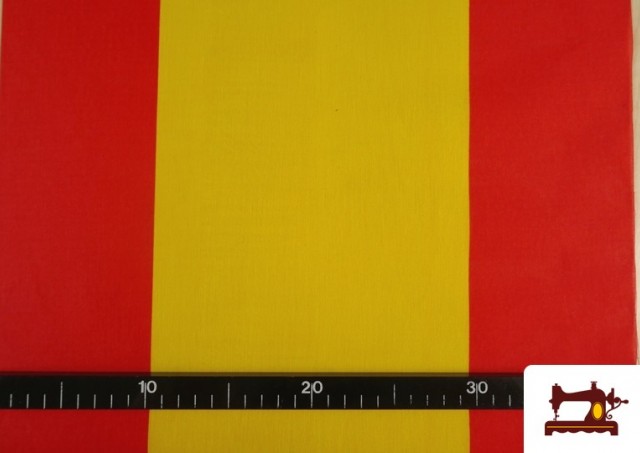 Comprar online Tela de la Bandera de España Ancho 40 cm - Pieza 50 metros
