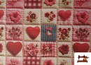 Venta de Tela de Algodón Estampado 3D Patchwork Rosa