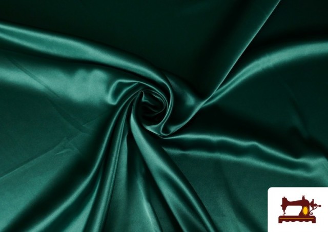 Venta de Tela de Crepe Satén Raso Con Elastán de Colores color Verde Petróleo