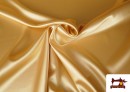 Comprar online Tela de Crepe Satén Raso Con Elastán de Colores color Dorado
