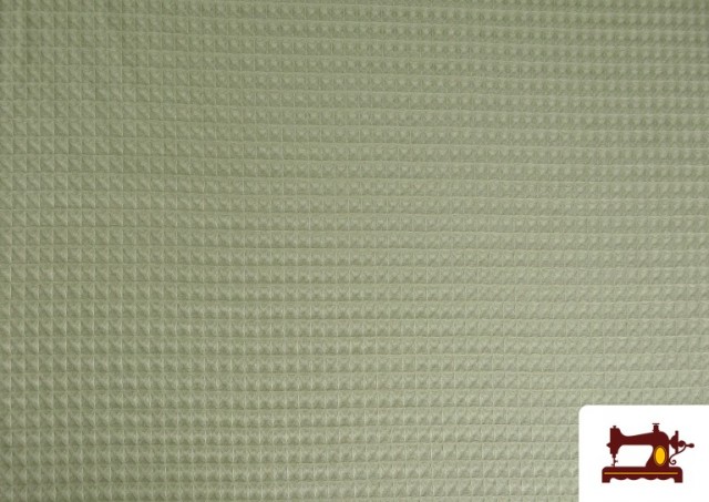 Comprar online Tela Waffle o Tela de Gofre de Colores color Verde mar