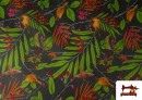 Tela de Loneta Antimanchas Tropical Pájaros 140cm
