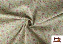 Venta online de Tela de Algodón Estampado Flores color Mint