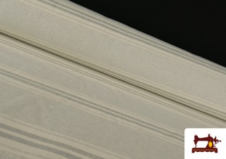 Tela de Loneta Panamá Estampado color Gris claro