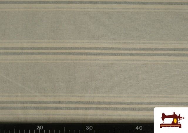 Venta de Tela de Loneta Panamá Estampado color Gris claro