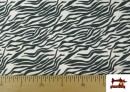 Comprar Tela de Punto de Seda con Licra  Estampado Animal Cebra color Blanco