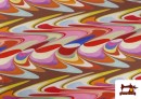 Comprar Tela de Punto de Seda Estampado Aguas de Colores