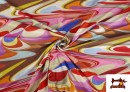 Comprar online Tela de Punto de Seda Estampado Aguas de Colores