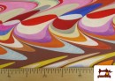 Venta online de Tela de Punto de Seda Estampado Aguas de Colores