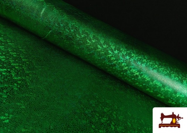 Venta online de Tela Lycra con Holograma Multicolor color Verde