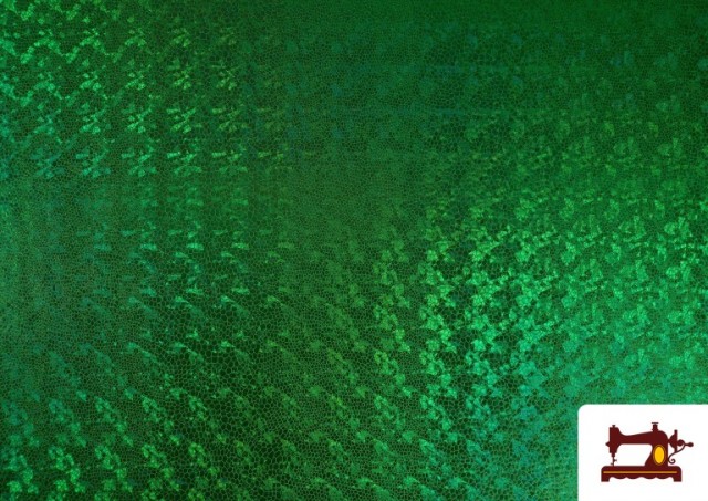Tela Lycra con Holograma Multicolor color Verde
