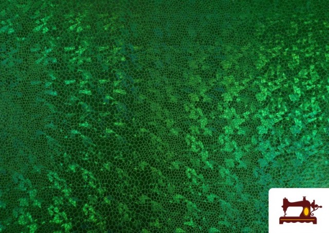 Tela Lycra con Holograma Multicolor color Verde
