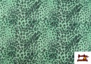 Comprar Tela de Punto de Seda con Licra Estampado Animal Multicolor color Verde mint