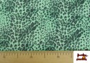 Venta de Tela de Punto de Seda Estampado Animal Multicolor color Verde mint