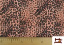 Comprar Tela de Punto de Seda Estampado Animal Multicolor color Coral