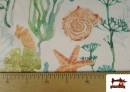 Comprar online Tela de Loneta de Corales Marinos de Colores