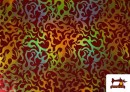 Tela de Licra Estampada Fuego Tela Efecto Holograma