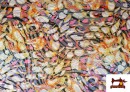 Comprar Tela de Licra Estampada Animal Print Holograma Naranja
