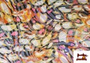 Venta de Tela de Licra Estampada Animal Print Holograma Naranja
