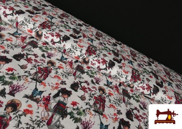 Comprar Tela de Algodón Japonesas con Kimono Estilo Anime