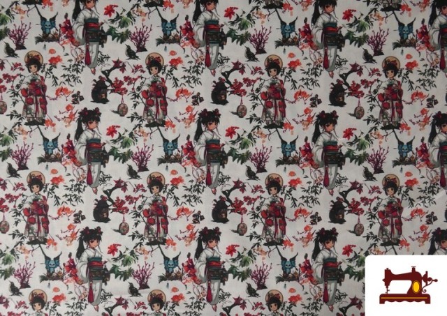 Venta de Tela de Algodón Japonesas con Kimono Estilo Anime