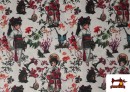 Comprar online Tela de Algodón Japonesas con Kimono Estilo Anime