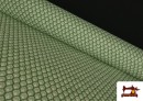 Tela de Algodón Geométrico Medallón Pequeño Camisero color Verde