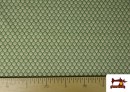 Venta de Tela de Algodón Geométrico Medallón Pequeño Camisero color Verde