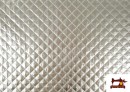 Tela con Relieve Metalizada Acolchada color Plata