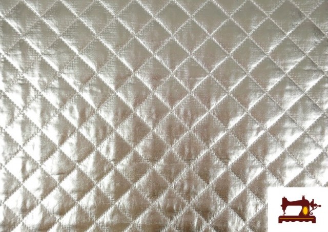 Comprar Tela con Relieve Metalizada Acolchada color Plata