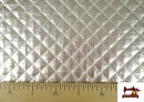 Venta de Tela con Relieve Metalizada Acolchada color Plata