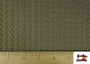 Comprar online Tela de Punto para Jersey Tricot Trenza color Caqui