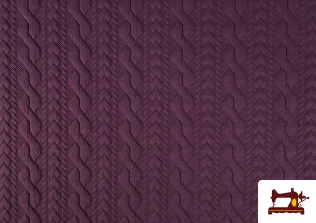 Tela de Punto para Jersey Tricot Trenza color Morado