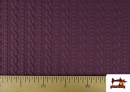 Tela de Punto para Jersey Tricot Trenza color Morado