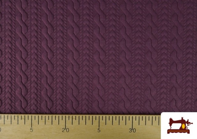 Tela de Punto para Jersey Tricot Trenza color Morado