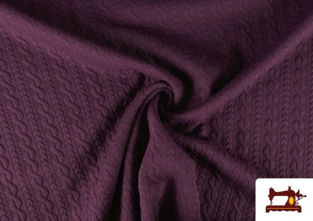 Comprar Tela de Punto para Jersey Tricot Trenza color Morado