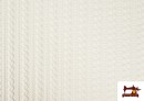 Comprar online Tela de Punto para Jersey Tricot Trenza color Crudo