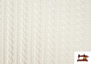Venta online de Tela de Punto para Jersey Tricot Trenza color Crudo